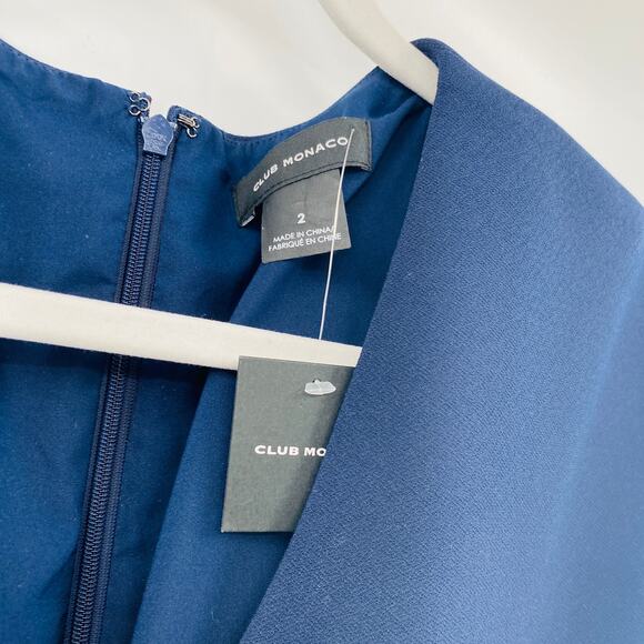 NEW Club Monaco Janah V-Neck Jumpsuit In Aviator Navy Blue Size 2 Quiet Luxe - Picture 6 of 11